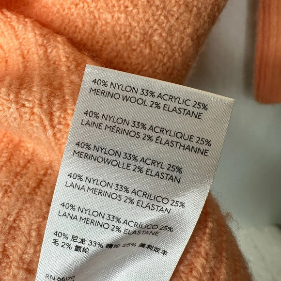 Anthropologie Naomi Peach Wool Blend Boatneck Sweater - Picture 5 of 5